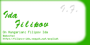 ida filipov business card